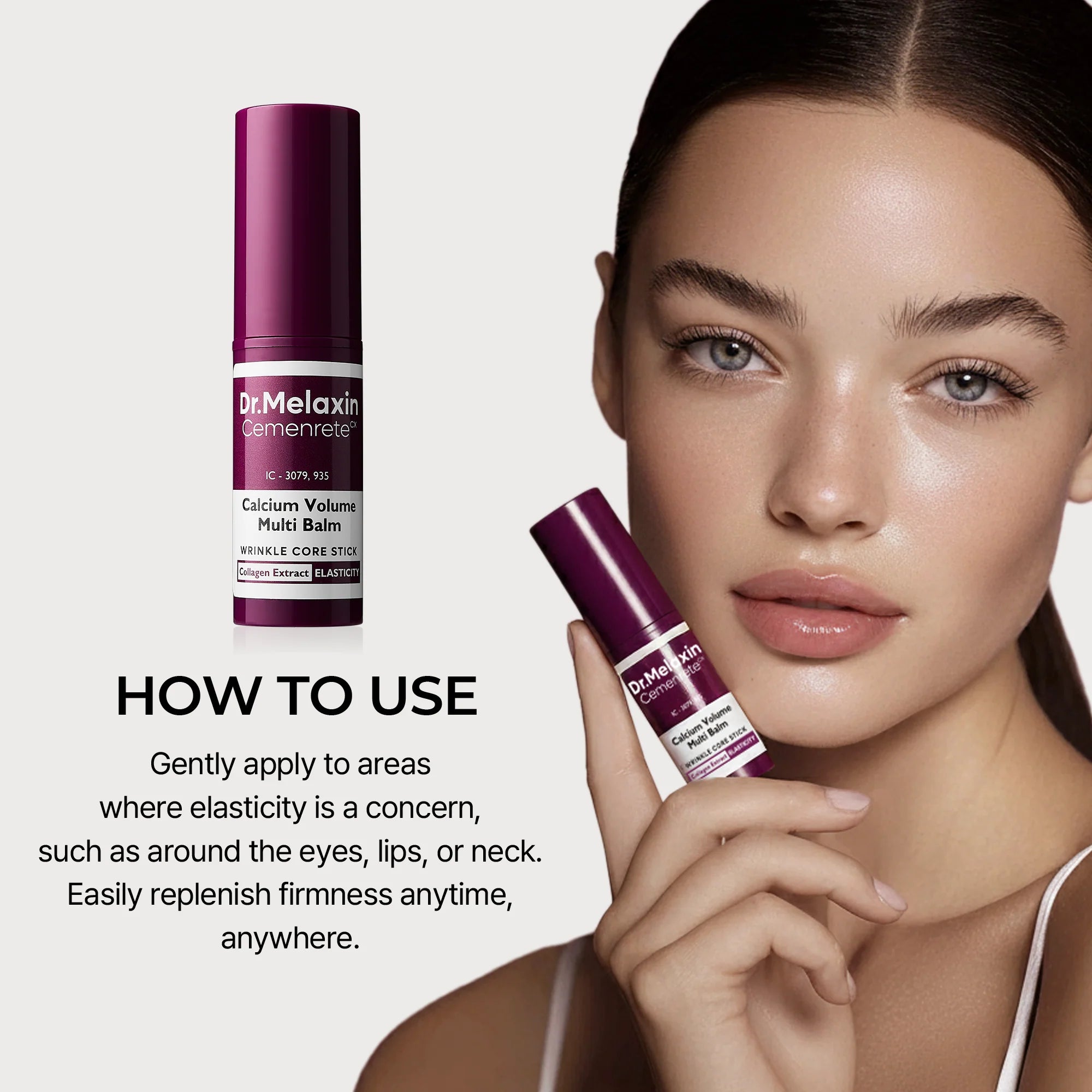 Dr. Melaxin Calcium & Collagen Balm Stick | Repair Wrinkles & Repair Skin Cells | Tighten Skin tissues & Brighten Skin