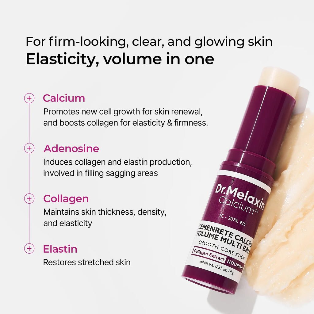 Dr. Melaxin Calcium & Collagen Balm Stick | Repair Wrinkles & Repair Skin Cells | Tighten Skin tissues & Brighten Skin