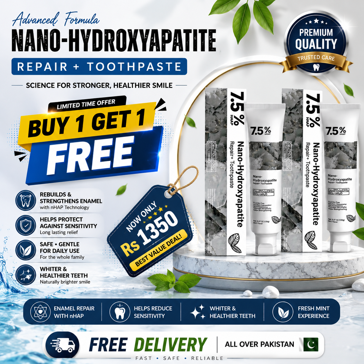 Nano Hydroxyapatite buy 1 get 1 Free