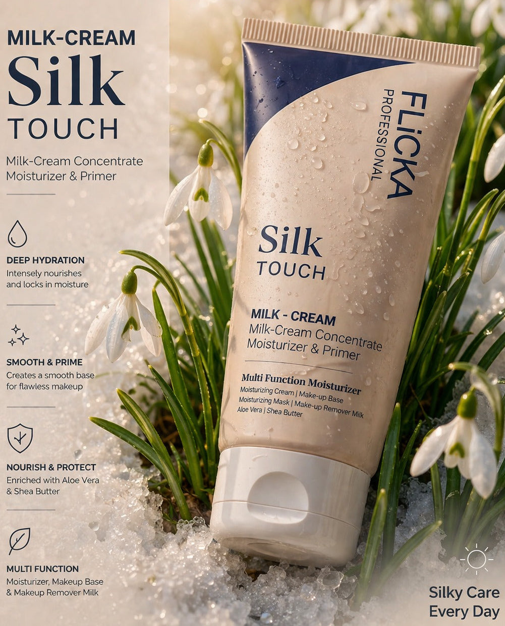 Flicka Silk Touch l Concentrate - Primer and Moisturizer