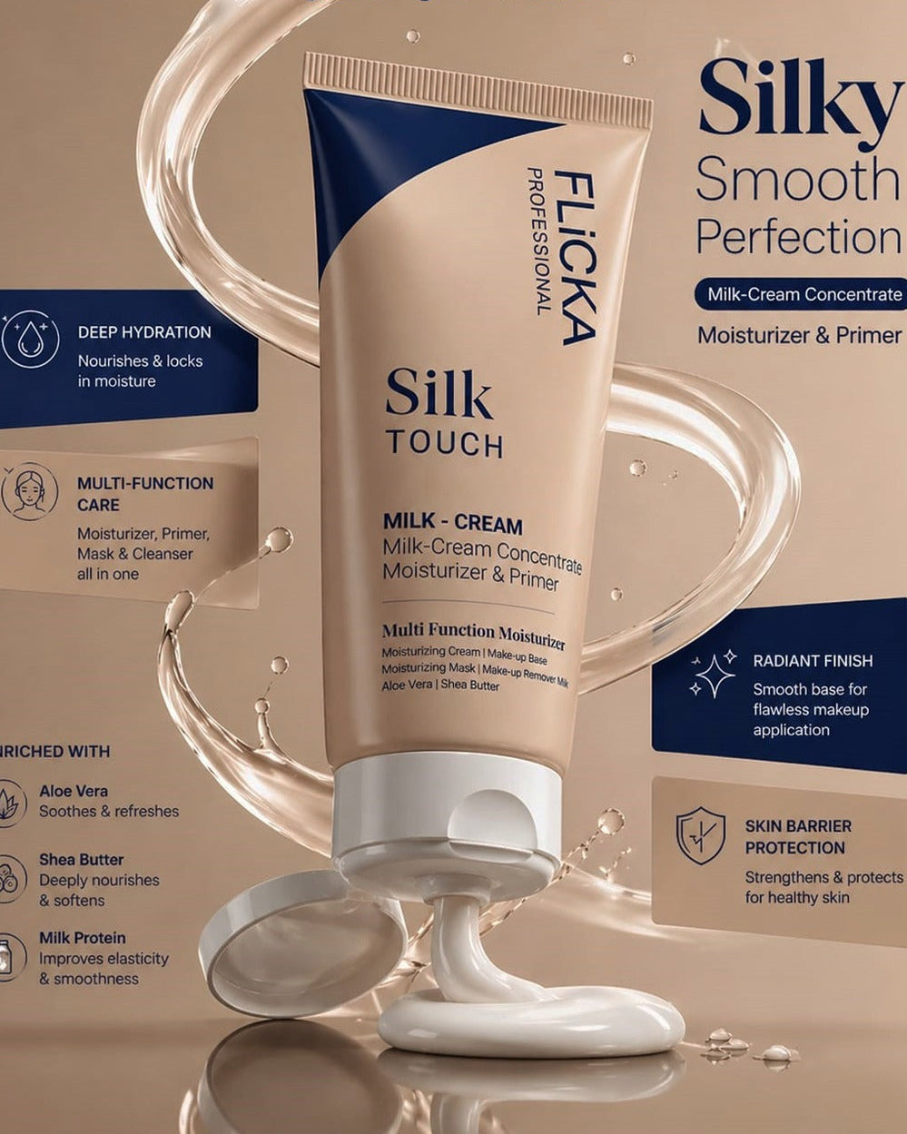 Flicka Silk Touch l Concentrate - Primer and Moisturizer