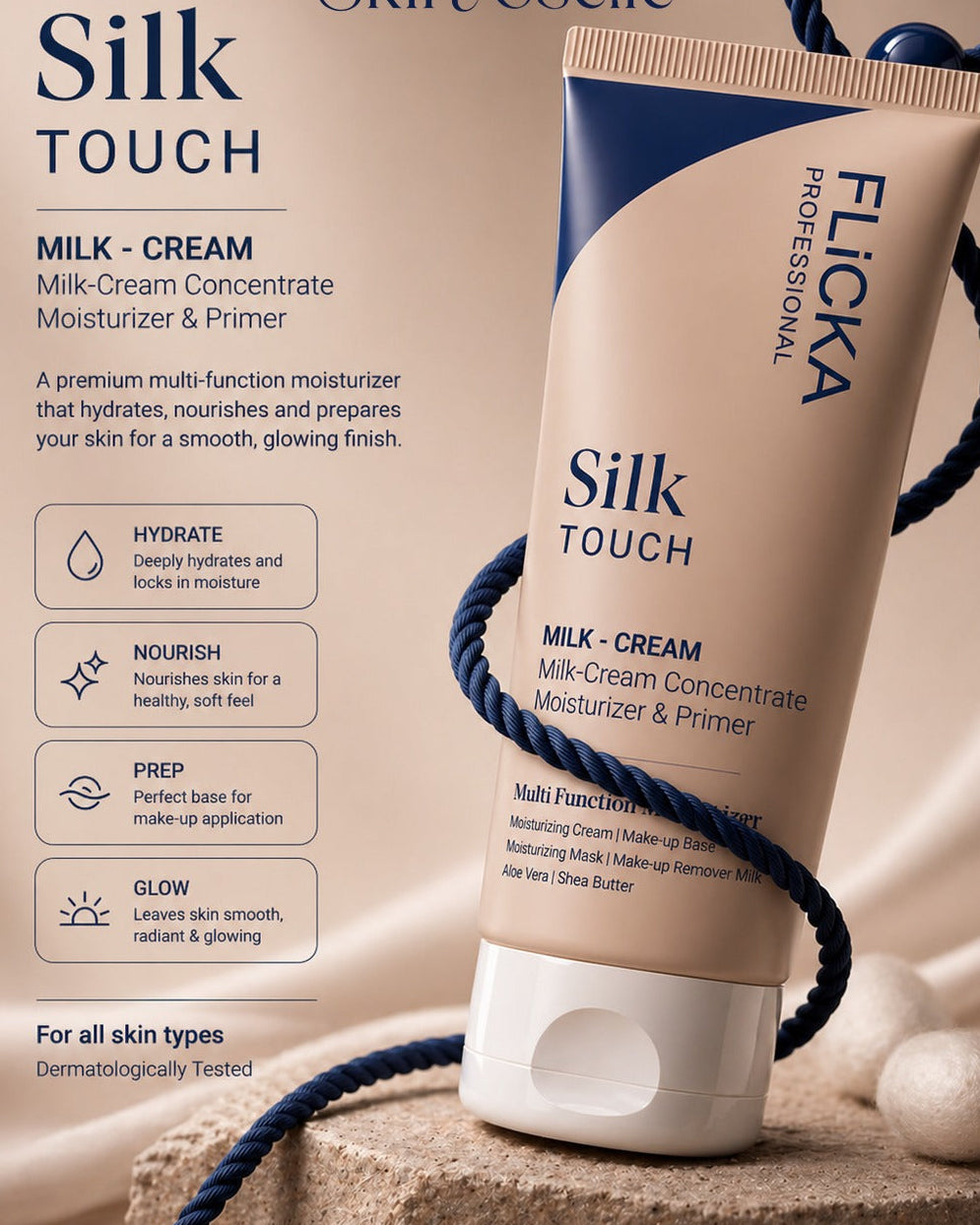 Flicka Silk Touch l Concentrate - Primer and Moisturizer